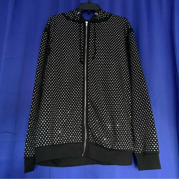 Street Stunner Rhinestone Hoodie 🖤💎 - Picture 1 of 7